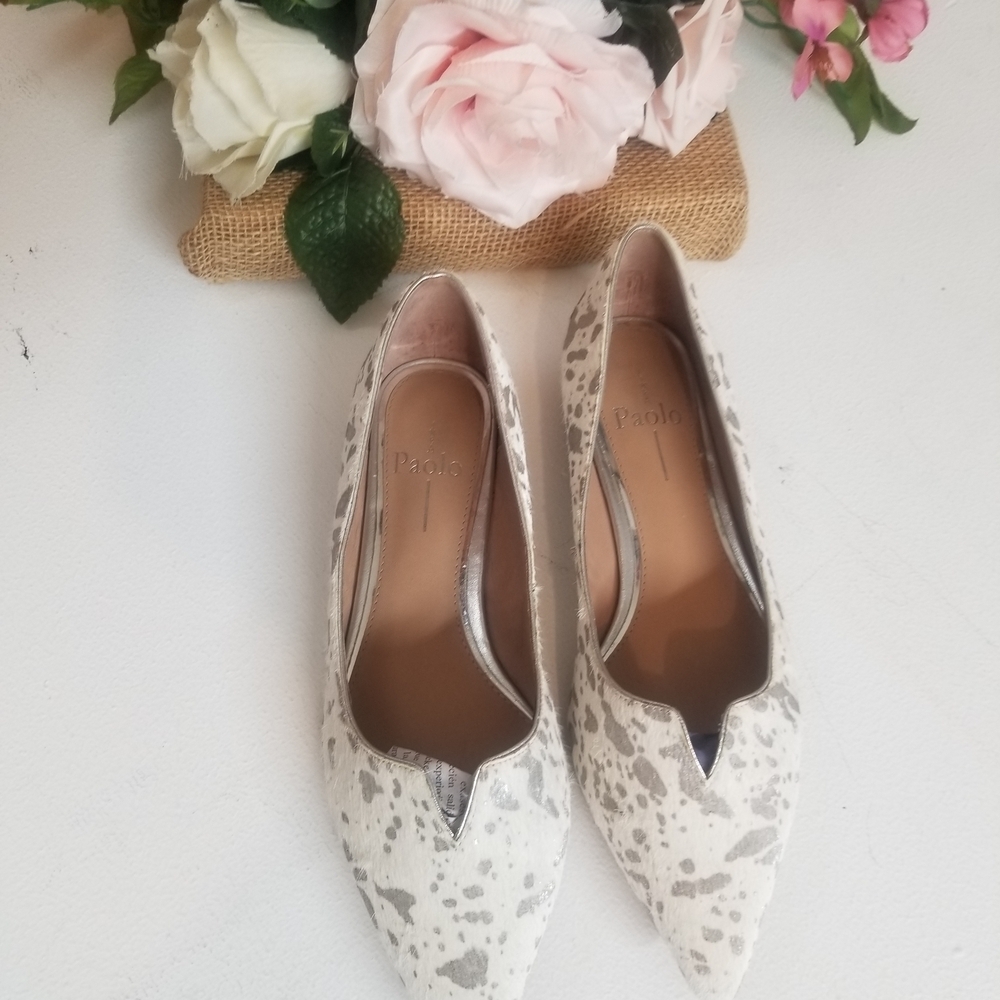 Paolo White and Gray Women's Shoes